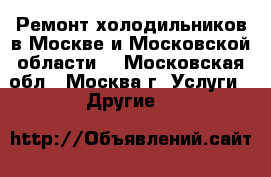 Ремонт холодильников в Москве и Московской области. - Московская обл., Москва г. Услуги » Другие   